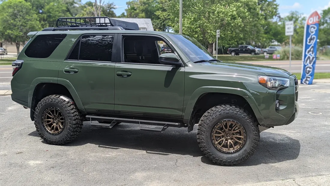 Lifted 4Runner on bronze wheels at Myhree Motors